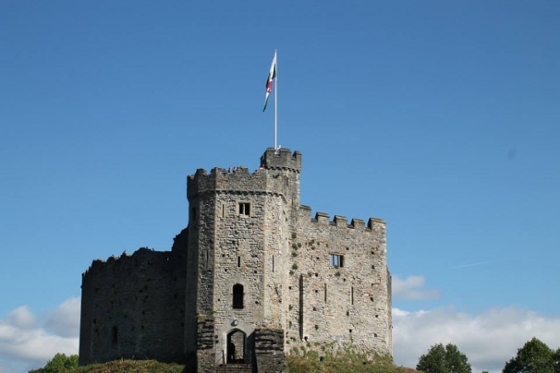 Cardiff Castle on a clear day