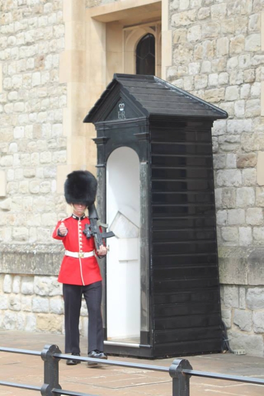 Foot guard in the Tower of London