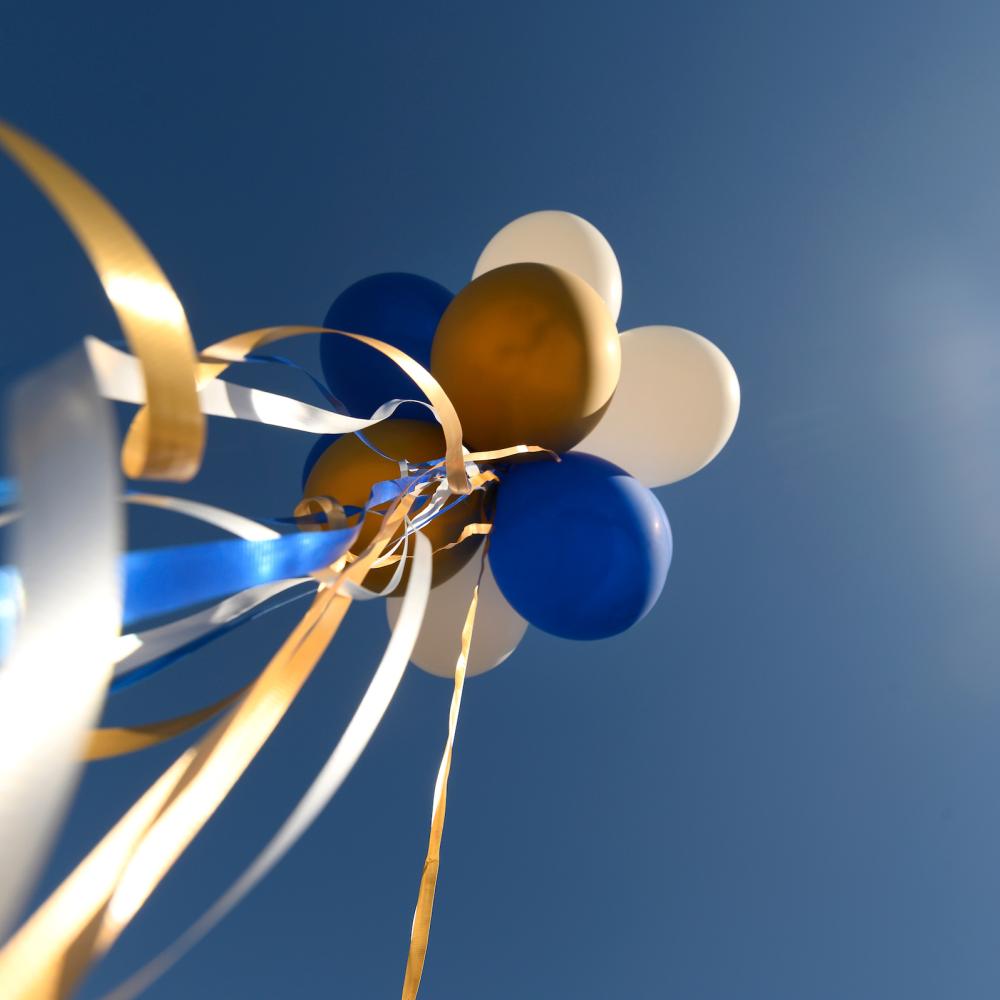 Blue and Gold balloons